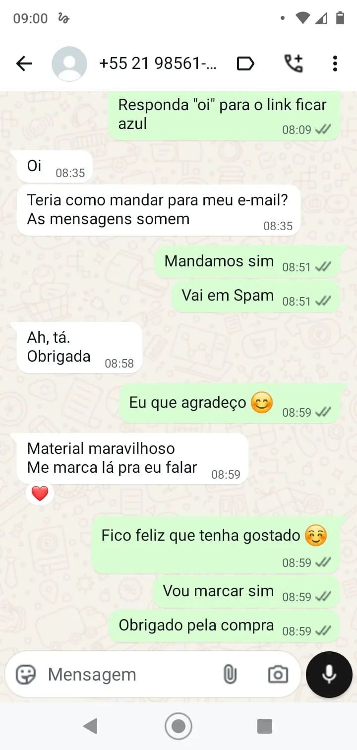 Print WhatsApp — Material maravilhoso